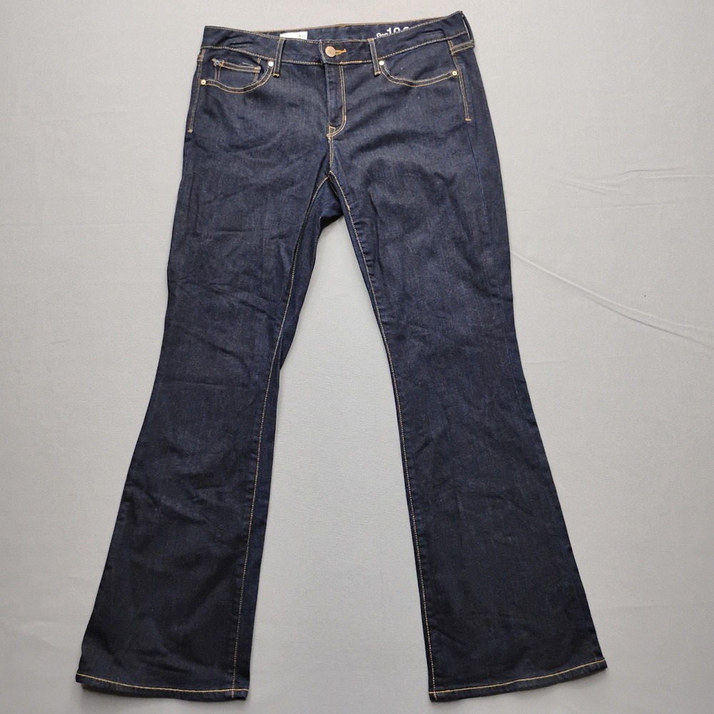 Gap 1969 Curvy Rinse Bootcut Jeans Dark Indigo Blue Stretch Denim 30